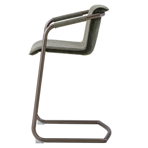 Indy Fabric Counter Stool - Set of 2 Sage Green/Velvet Green