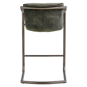 Indy Fabric Counter Stool - Set of 2 Sage Green/Velvet Green