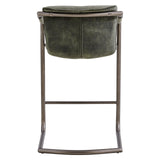 Indy Fabric Counter Stool - Set of 2 Sage Green/Velvet Green