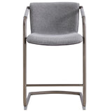 Indy Fabric Counter Stool - Set of 2 Sage Gray/Velvet Gray