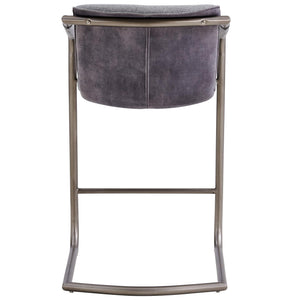 Indy Fabric Counter Stool - Set of 2 Sage Gray/Velvet Gray