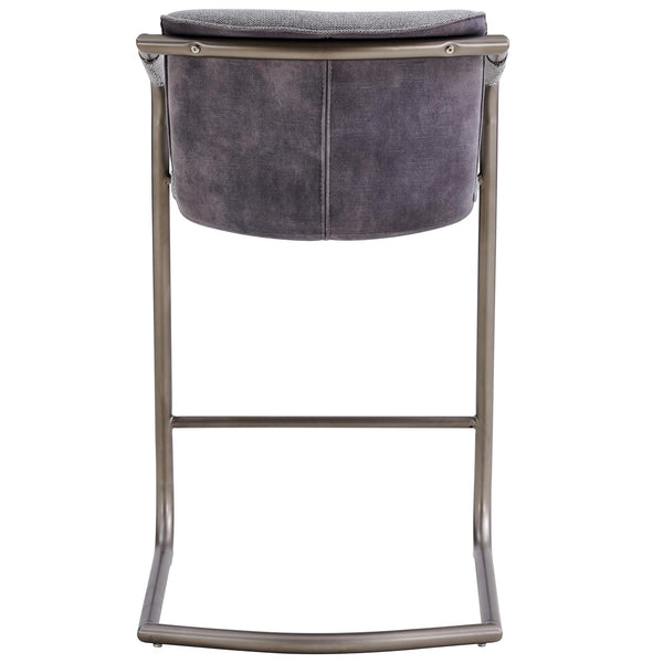 Indy Fabric Counter Stool - Set of 2 Sage Gray/Velvet Gray