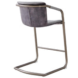 Indy Fabric Counter Stool - Set of 2 Sage Gray/Velvet Gray