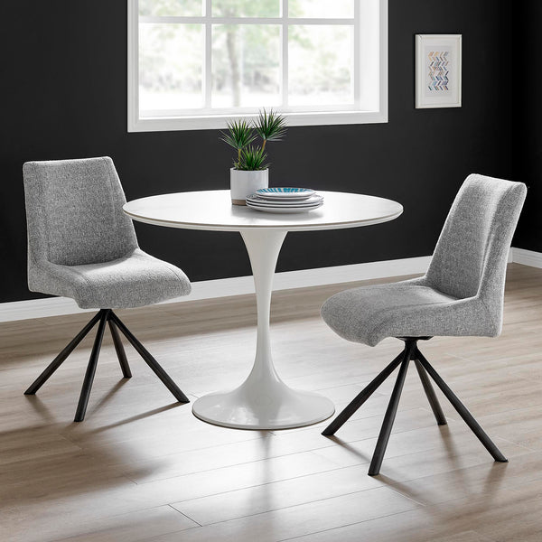 New Pacific Direct Viona Fabric Swivel Dining Side Chair (Seat) - Set of 2 1060019-218-NPD