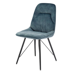 New Pacific Direct Pablo Velvet Fabric Dining Side Chair - Set of 2 1060021-217-NPD