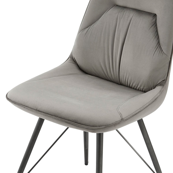 New Pacific Direct Pablo Velvet Fabric Dining Side Chair - Set of 2 1060021-363-NPD