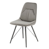 Pablo Velvet Fabric Dining Chair Set of 2 - Stylish Modern Design with Edgy Metal Legs and Comfort