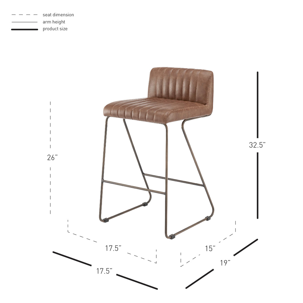 New Pacific Direct Raoul PU Counter Stool 1060025-215-NPD