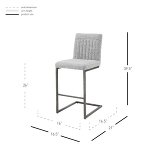 New Pacific Direct Ronan Fabric Counter Stool - Set of 2 1060028-218-NPD
