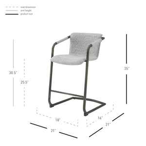New Pacific Direct Indy Fabric Counter Stool - Set of 2 1060030-218-NPD