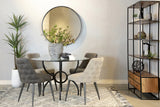 Aviano Modern Curved Back Dining Chairs - Chic Upholstered Set of 2 for Small Spaces and Style