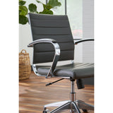Axel Low Back Office Chair in Gray with Aluminum Base