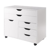 Halifax 3 Section Mobile Storage Cabinet, White