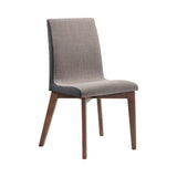 Redbridge Modern Upholstered Side Chairs Grey and Natural Walnut (Set of 2)