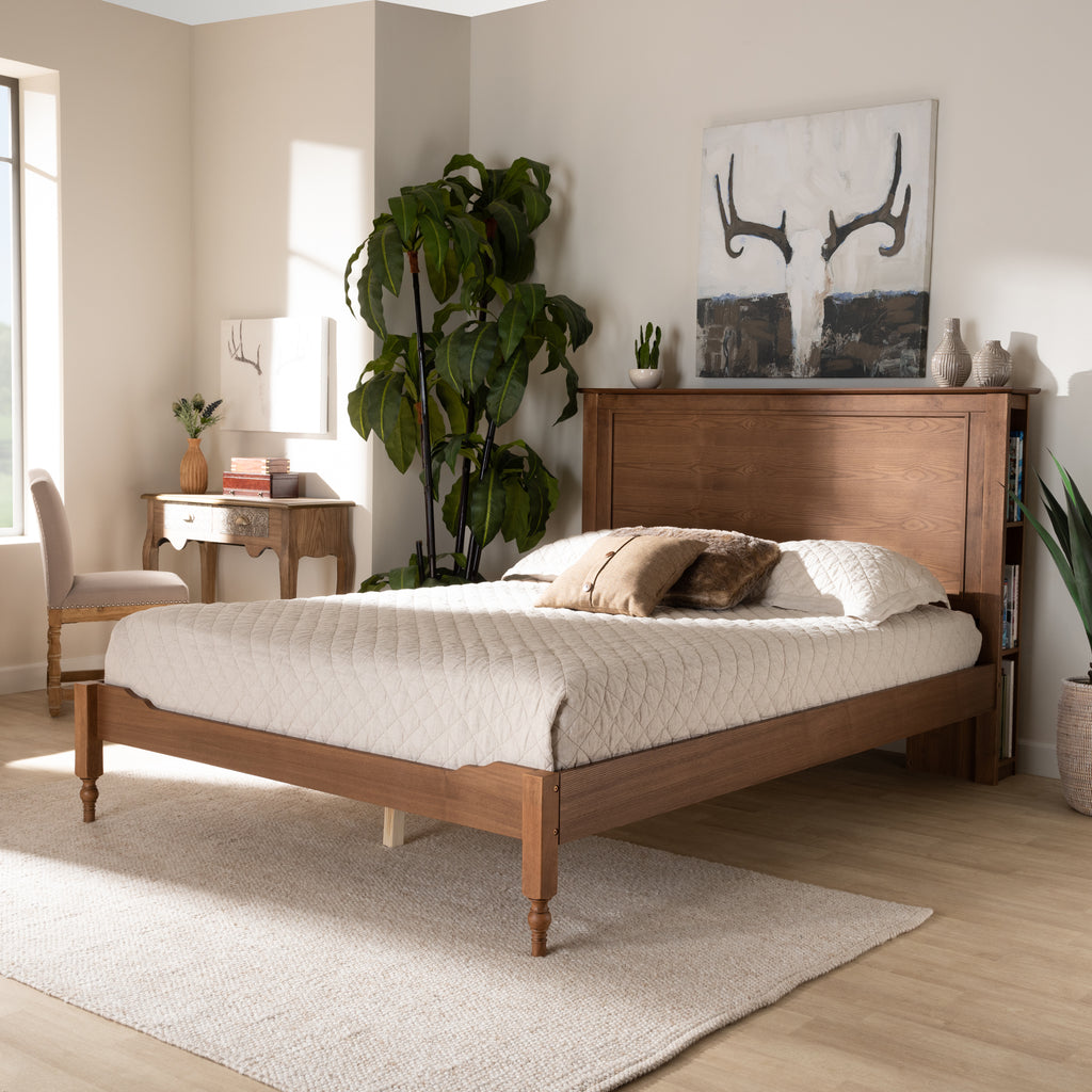 Romy ash walnut queen on sale size platform bed