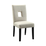 Contemporary Upholstered Side Chairs and Black (Set of 2)