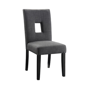 Contemporary Upholstered Side Chairs and Black (Set of 2)