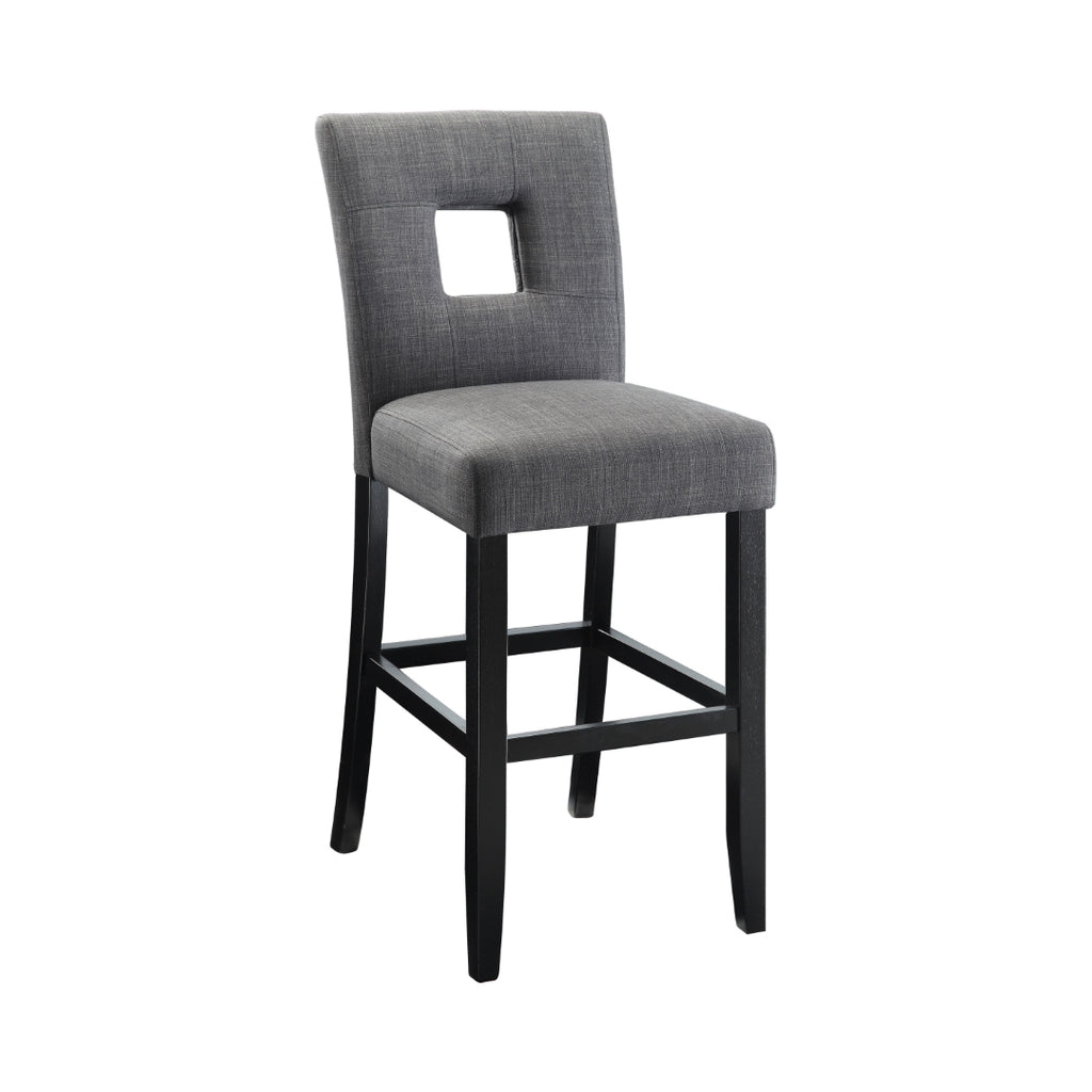 Contemporary Upholstered Counter Height Stools and Black (Set of 2)