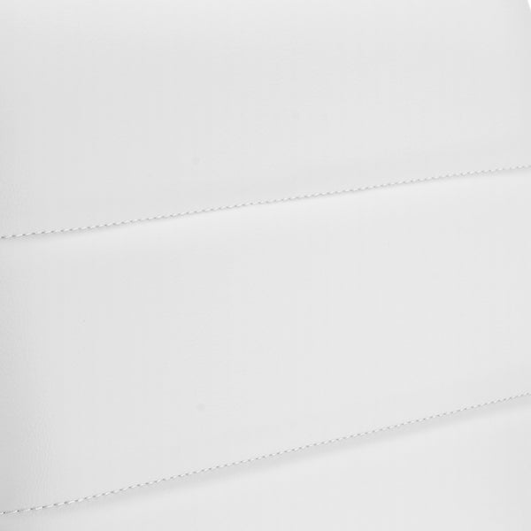 Leander Low Back Office Chair in White with Matte Black Armrests/Base