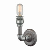 Cast Iron Pipe 8'' High 1-Light Sconce - Weathered Zinc