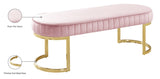 Lemar Velvet / Engineered Wood / Metal / Foam Contemporary Pink Velvet Bench - 50" W x 18" D x 18" H