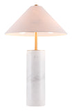 Ciara Steel, Polyester, Marble Modern Commercial Grade Table Lamp