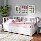Baxton Studio Kendra Modern and Contemporary White Finished Expandable Twin Size to King Size Daybed with Storage Drawers