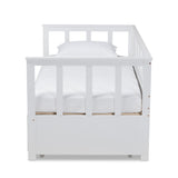 Baxton Studio Kendra Modern and Contemporary White Finished Expandable Twin Size to King Size Daybed with Storage Drawers