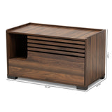 Baxton Studio Claire Modern and Contemporary Walnut Brown Finished Cat Litter Box Cover House