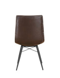 Modern Upholstered Tufted Side Chairs Brown (Set of 4)