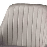 Baxton Studio Walter Mid-Century Contemporary Grey Velvet Fabric Upholstered and Walnut Finished 4-Piece Bar Stool Set