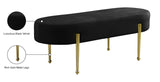 Gia Velvet / Engineered Wood / Metal / Foam Contemporary Black Velvet Bench - 47.5" W x 18" D x 18" H