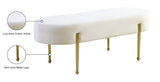 Gia Velvet / Engineered Wood / Metal / Foam Contemporary Cream Velvet Bench - 47.5" W x 18" D x 18" H