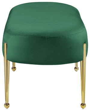 Gia Velvet / Engineered Wood / Metal / Foam Contemporary Green Velvet Bench - 47.5" W x 18" D x 18" H