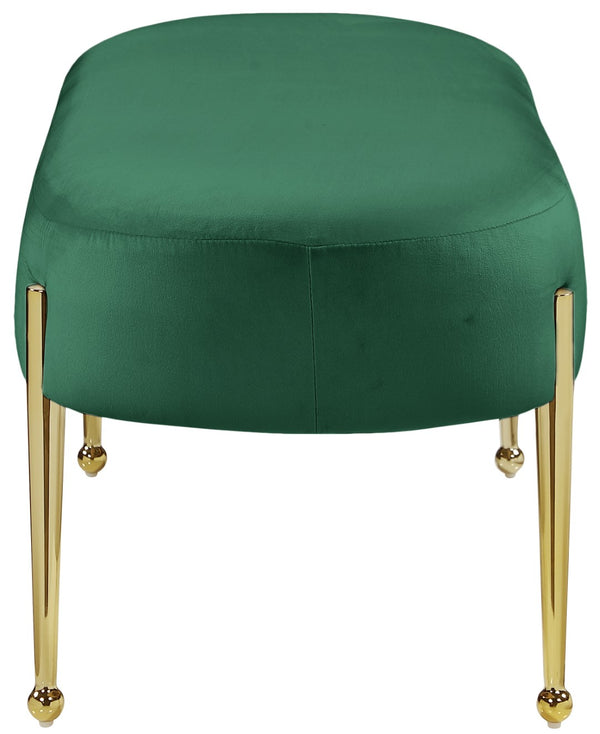 Gia Velvet / Engineered Wood / Metal / Foam Contemporary Green Velvet Bench - 47.5" W x 18" D x 18" H