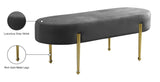 Gia Velvet / Engineered Wood / Metal / Foam Contemporary Grey Velvet Bench - 47.5" W x 18" D x 18" H