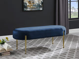 Gia Velvet / Engineered Wood / Metal / Foam Contemporary Navy Velvet Bench - 47.5" W x 18" D x 18" H