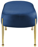 Gia Velvet / Engineered Wood / Metal / Foam Contemporary Navy Velvet Bench - 47.5" W x 18" D x 18" H