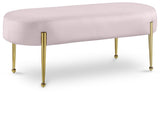 Gia Velvet / Engineered Wood / Metal / Foam Contemporary Pink Velvet Bench - 47.5" W x 18" D x 18" H