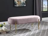 Gia Velvet / Engineered Wood / Metal / Foam Contemporary Pink Velvet Bench - 47.5" W x 18" D x 18" H