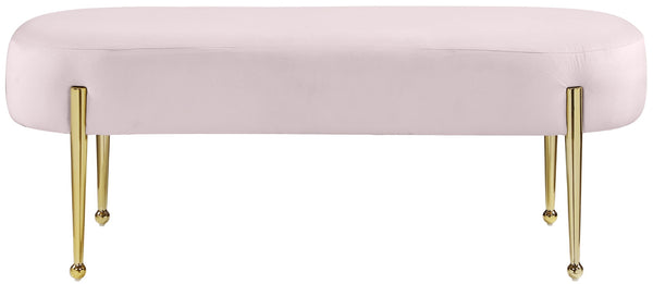 Gia Velvet / Engineered Wood / Metal / Foam Contemporary Pink Velvet Bench - 47.5" W x 18" D x 18" H