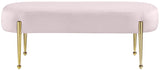 Gia Velvet / Engineered Wood / Metal / Foam Contemporary Pink Velvet Bench - 47.5" W x 18" D x 18" H