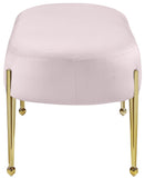 Gia Velvet / Engineered Wood / Metal / Foam Contemporary Pink Velvet Bench - 47.5" W x 18" D x 18" H