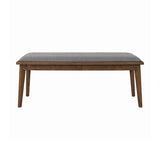 Alfredo Modern Upholstered Dining Bench Grey and Natural Walnut