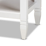 Naomi Classic and Transitional White Finished Wood 1-Drawer Bedroom Nightstand