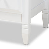 Naomi Classic and Transitional White Finished Wood 3-Drawer Bedroom Chest