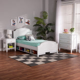 Baxton Studio Elise Classic and Transitional White Finished Wood Twin Size 3-Piece Bedroom Set