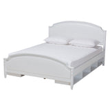 Baxton Studio Elise Classic and Transitional White Finished Wood Queen Size 4-Piece Bedroom Set