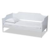 Alya Classic Traditional Farmhouse White Finished Wood Twin Size Daybed 