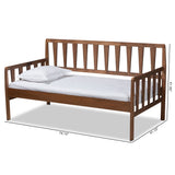 Midori Modern and Contemporary Transitional Walnut Brown Finished Wood Twin Size Daybed